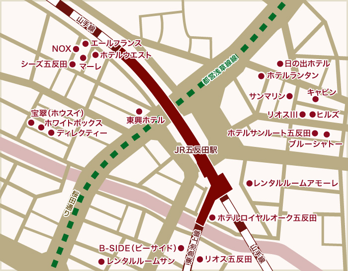 五反田エリアマップ
